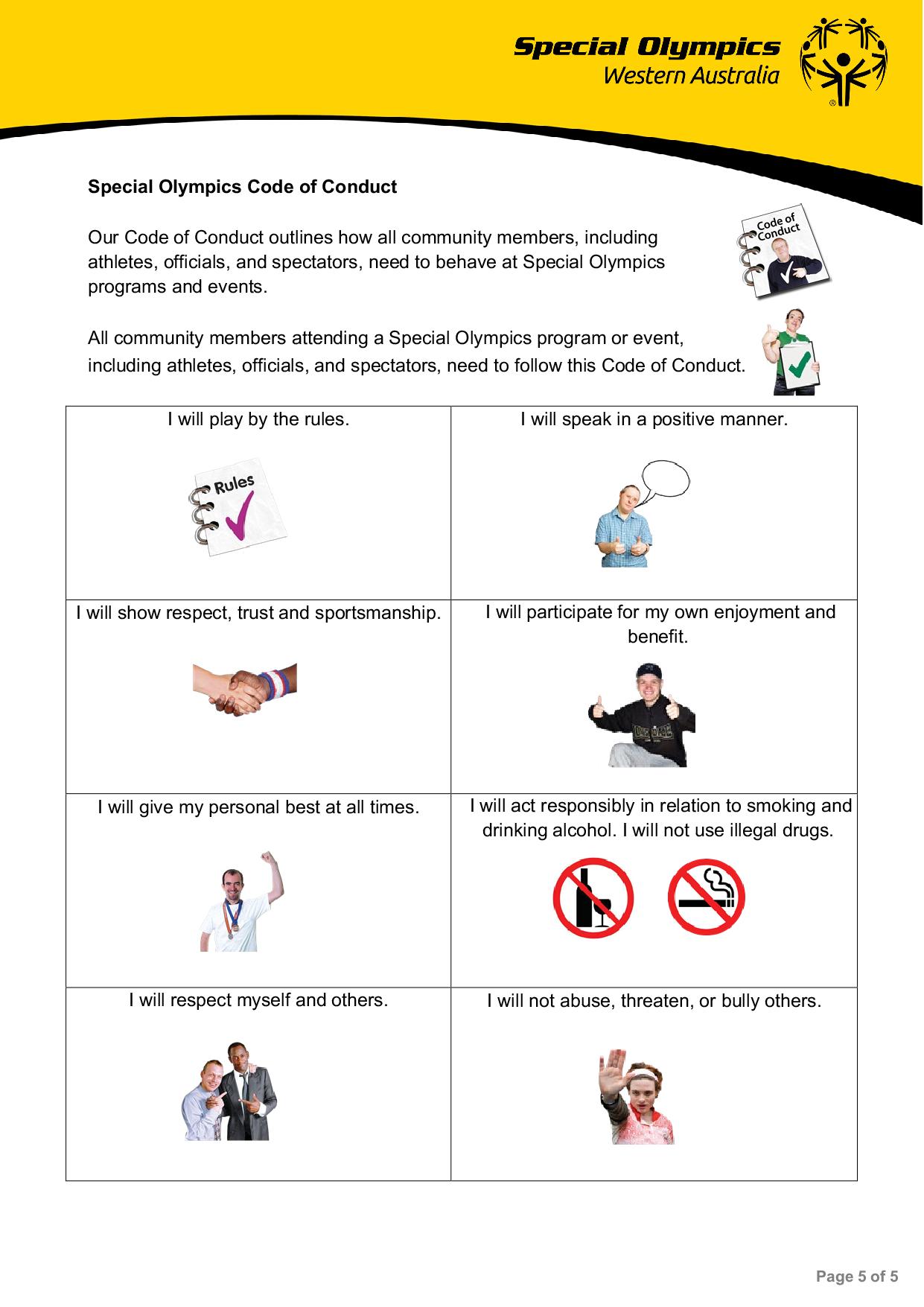 Special Olympics DanceSport WA State Games Information Pack