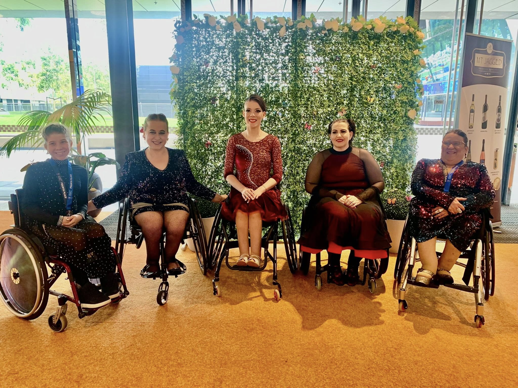 Lizz Bleakley with Siria Lochrie, Danni Stitfall, Heidi Prendiville and Sam Hall 2024 Australian DanceSport Championship