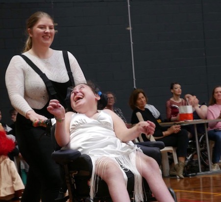 Annabel Lindsey-Smith and Kaitlin Hammond at the 2023 Special Olympics DanceSport WA State Games