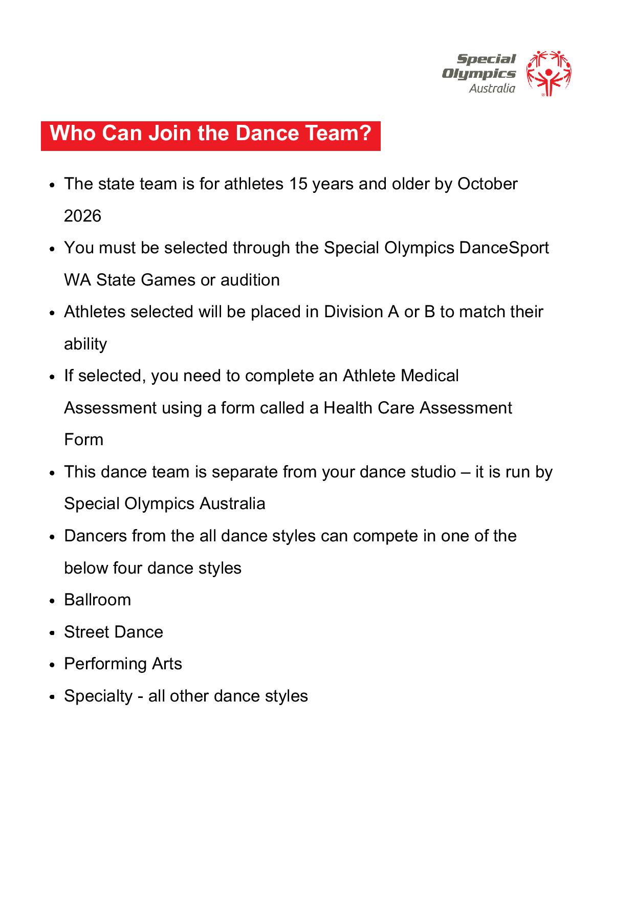 2026 Special Olympics National Games Dance Easy Read page 3